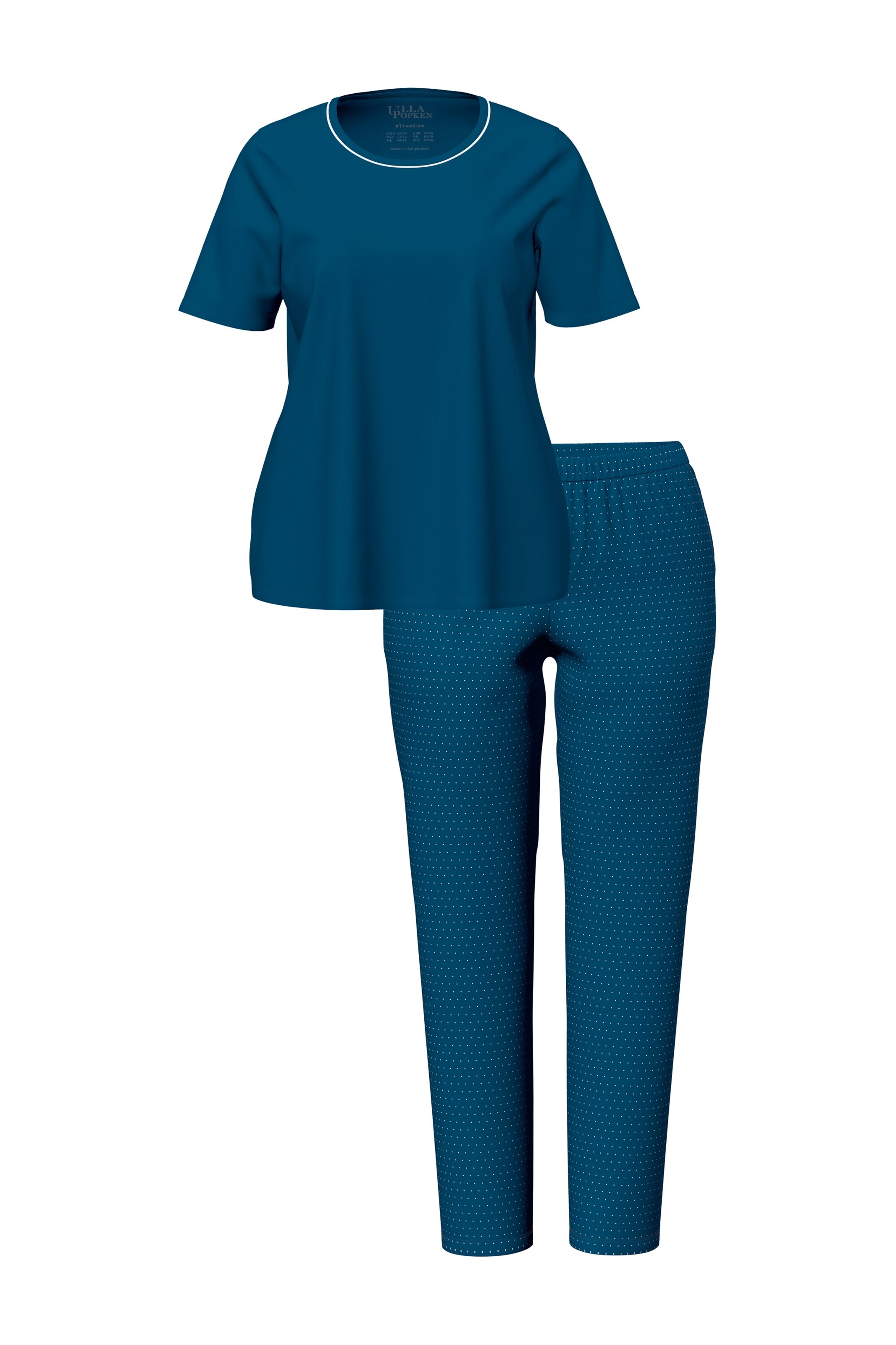 Ulla Popken Pyjama in Groen: voorkant