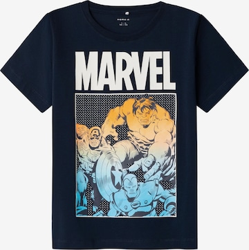 NAME IT Shirts 'Marvel Entertainment' i blå: forside