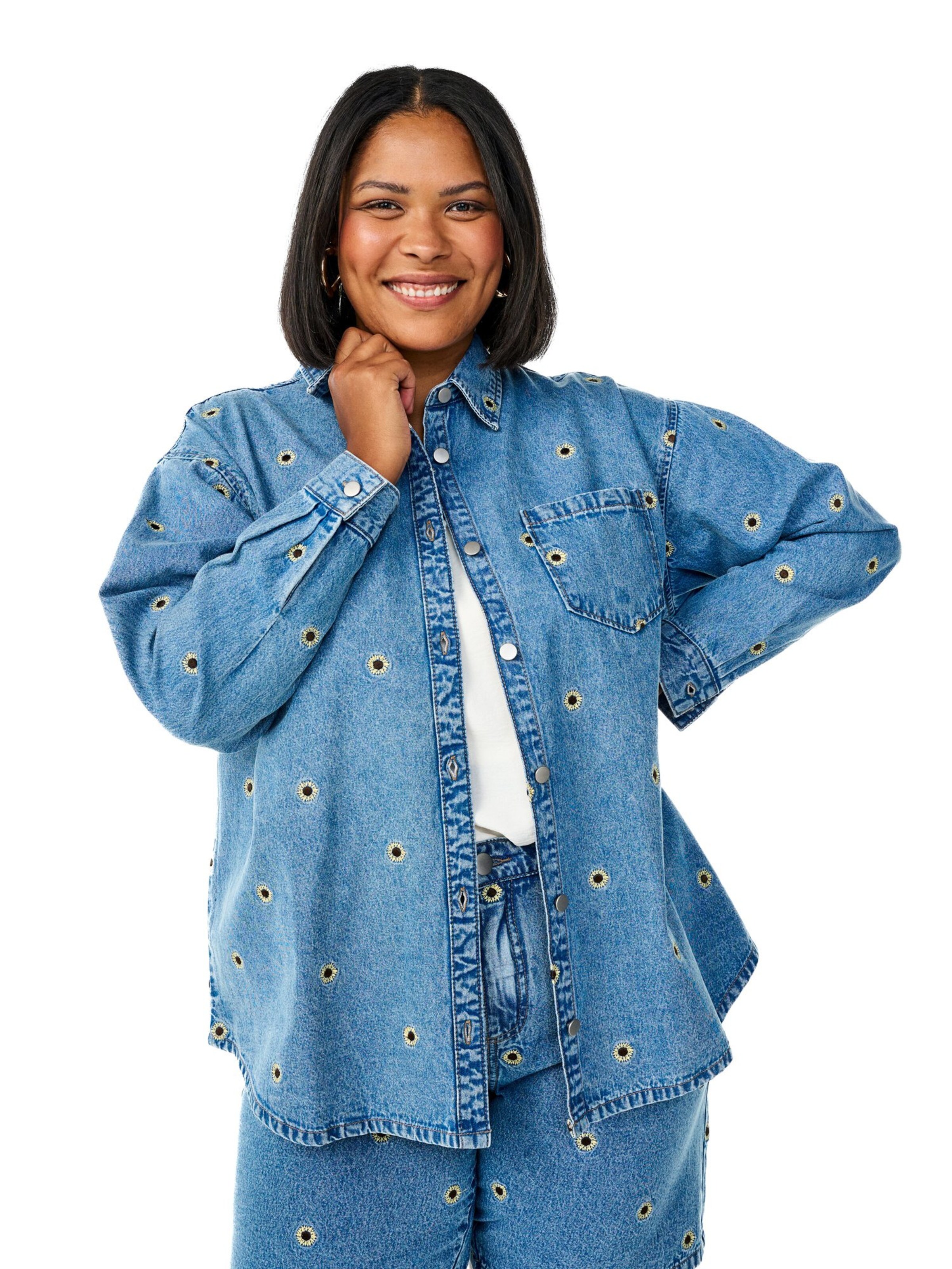 Zizzi Blúz 'Jeva' - kék