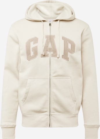 GAP Sweatjacke 'HERITAGE' in Beige: predná strana