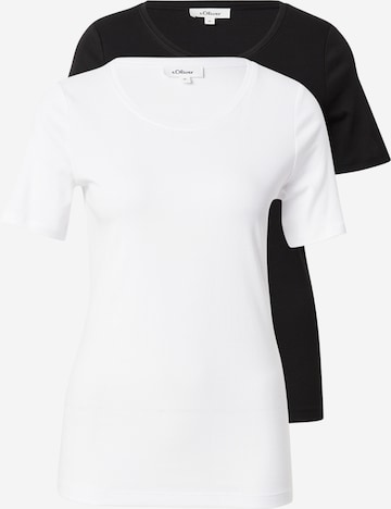 T-shirt s.Oliver en noir : devant