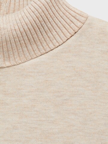 MANGO Broderad topp 'MICHIGAN' i beige