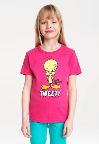 LOGOSHIRT Shirt 'Tweety' in Roze: voorkant