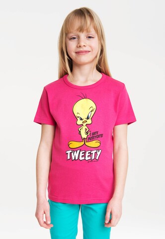 LOGOSHIRT T-Shirt 'Tweety' in Pink: predná strana
