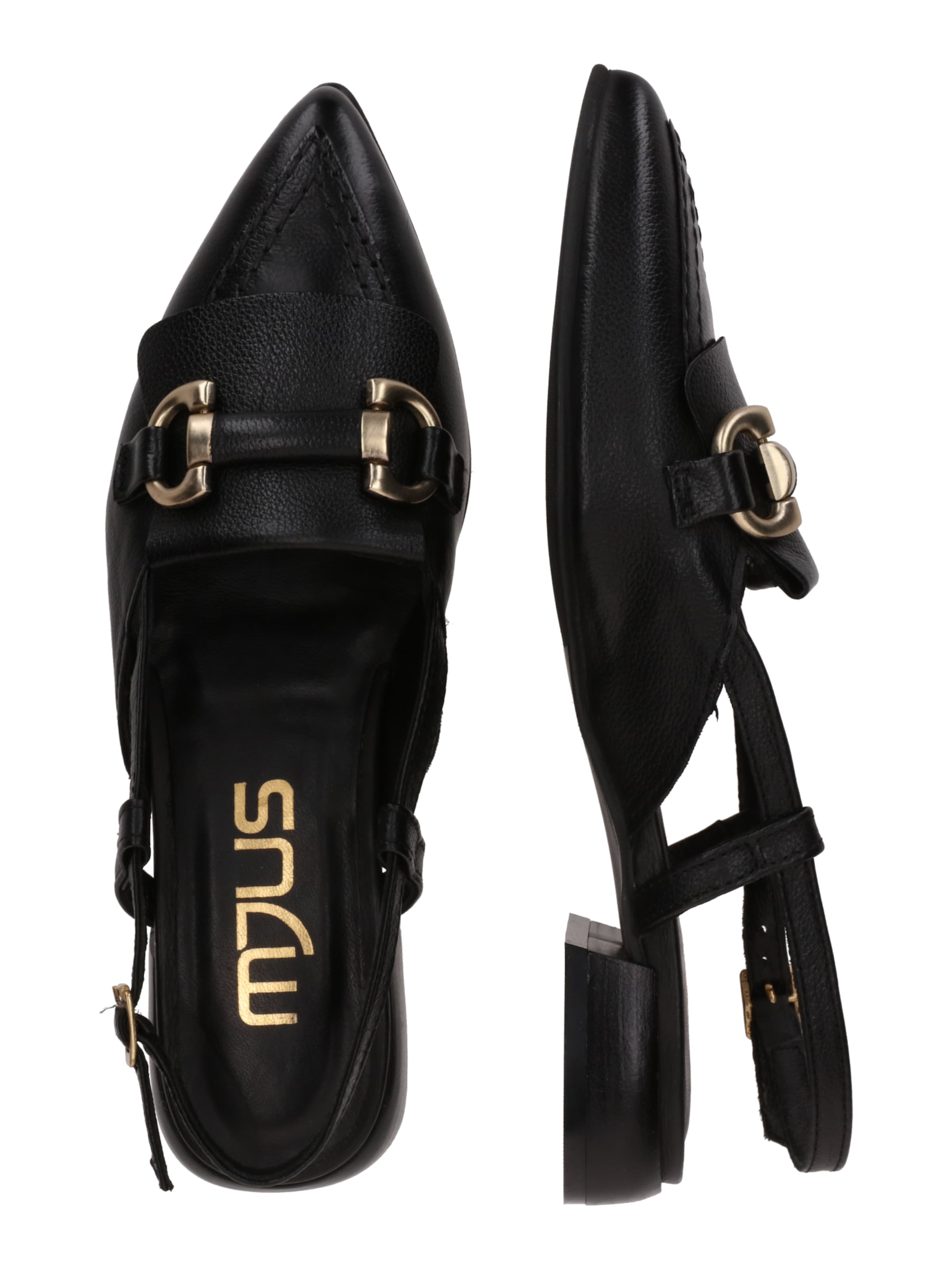 MJUS - Bailarinas con hebilla en negro