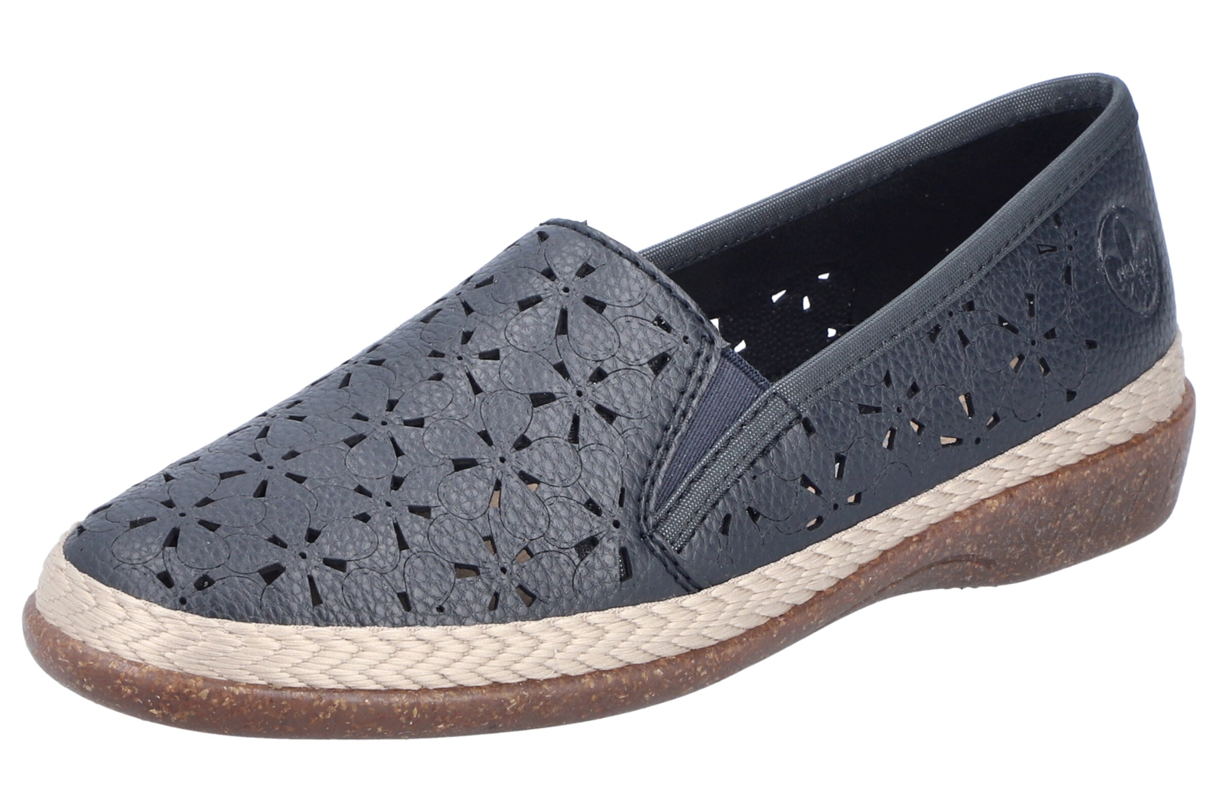 Chaussure basse '47666' Rieker en bleu : devant