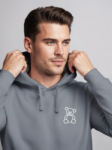 Neverless Sweatshirt 'Teddy Polygon' in Grey