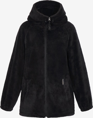 Schmuddelwedda Fleece jas in Zwart: voorkant