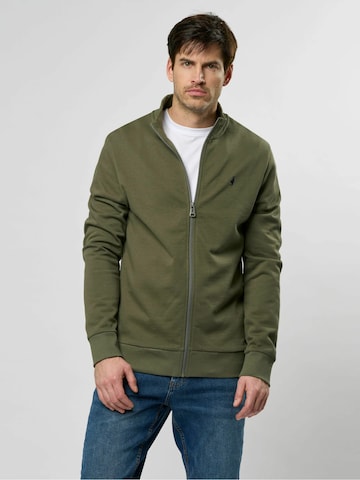 MCS Sweatjacke 'Jones' in Grün: Vorderseite