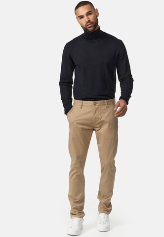 INDICODE JEANS Regular Chino Pants 'Cherry' in Beige
