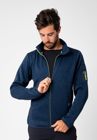 REUSCH Athletic Fleece Jacket in Blue: front