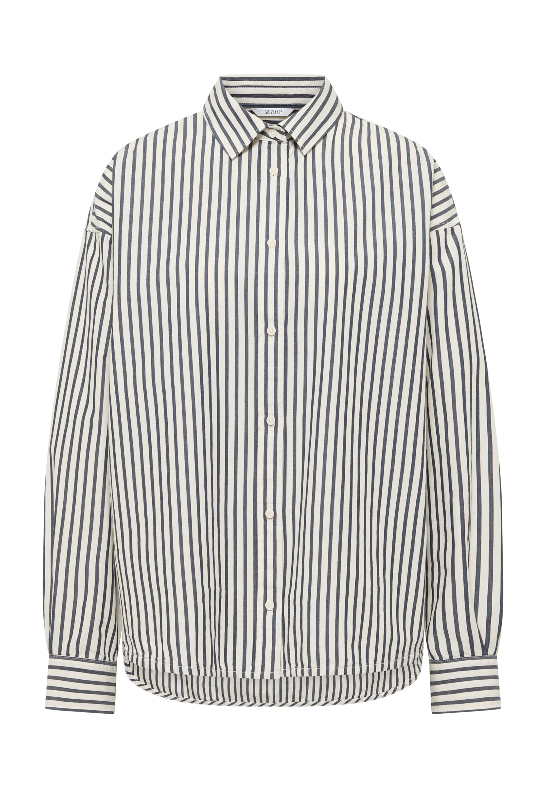 MUSTANG Bluse 'Raven' in XS in dunkelblau / offwhite, Produktansicht