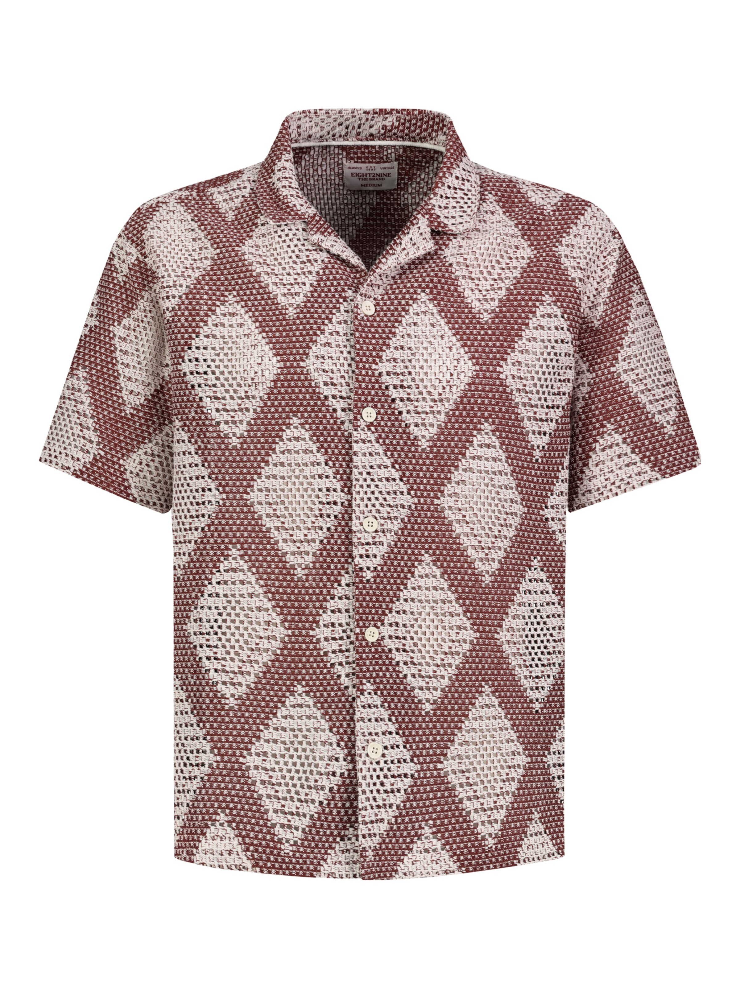 Eight2Nine Button Up Shirt in Red: front