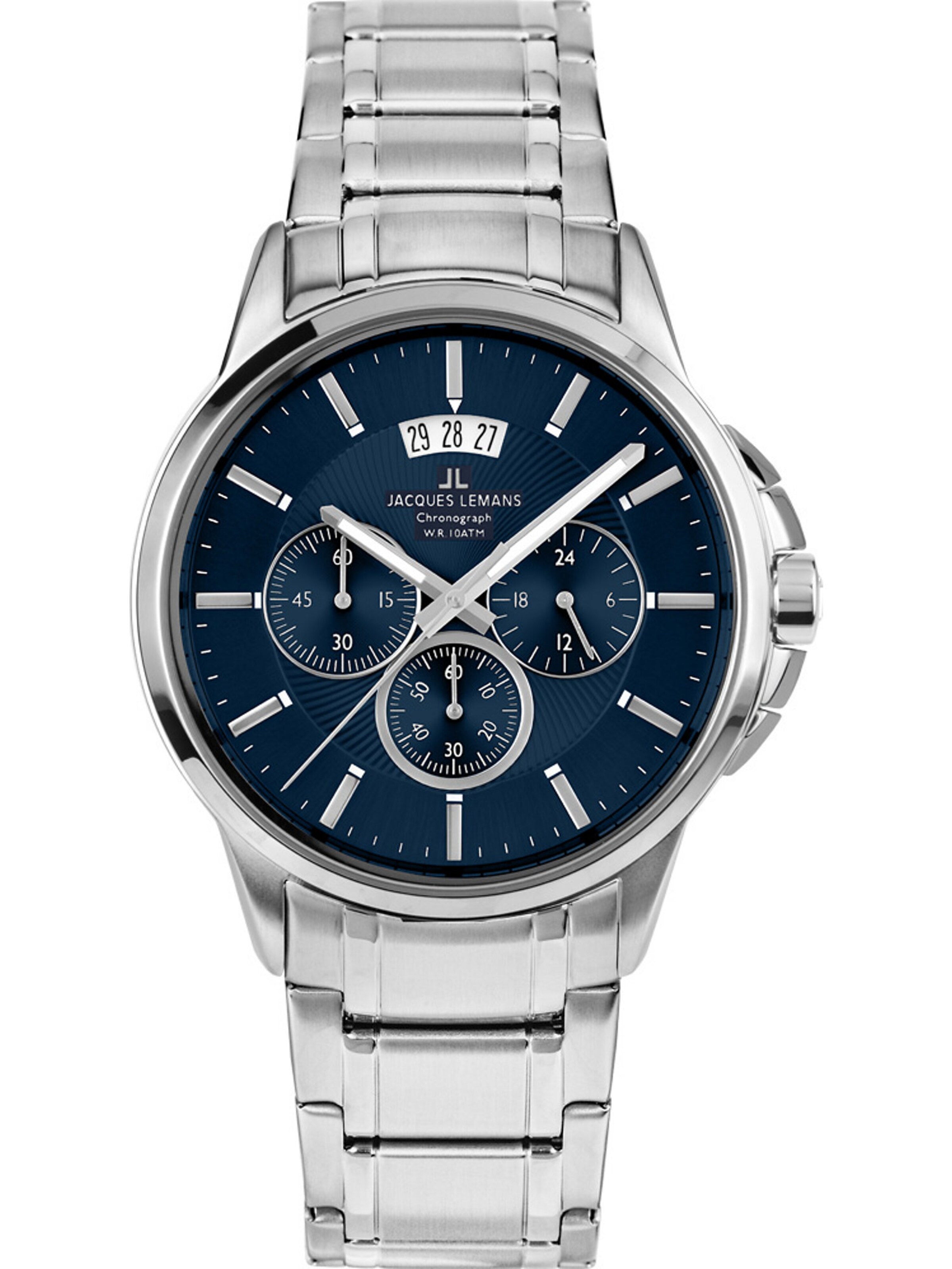 Jacques Lemans Uhr in Silber: Vorderseite