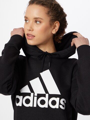 ADIDAS SPORTSWEAR Спортен суитшърт с качулка в черно