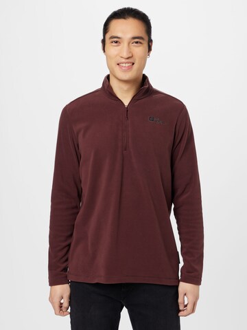 JACK WOLFSKIN - Pullover desportivo 'Taunus' em vermelho: frente