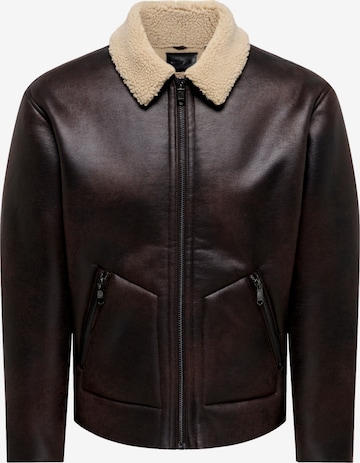 Only & Sons - Chaqueta de entretiempo 'ONSRIKER' en marrón: frente