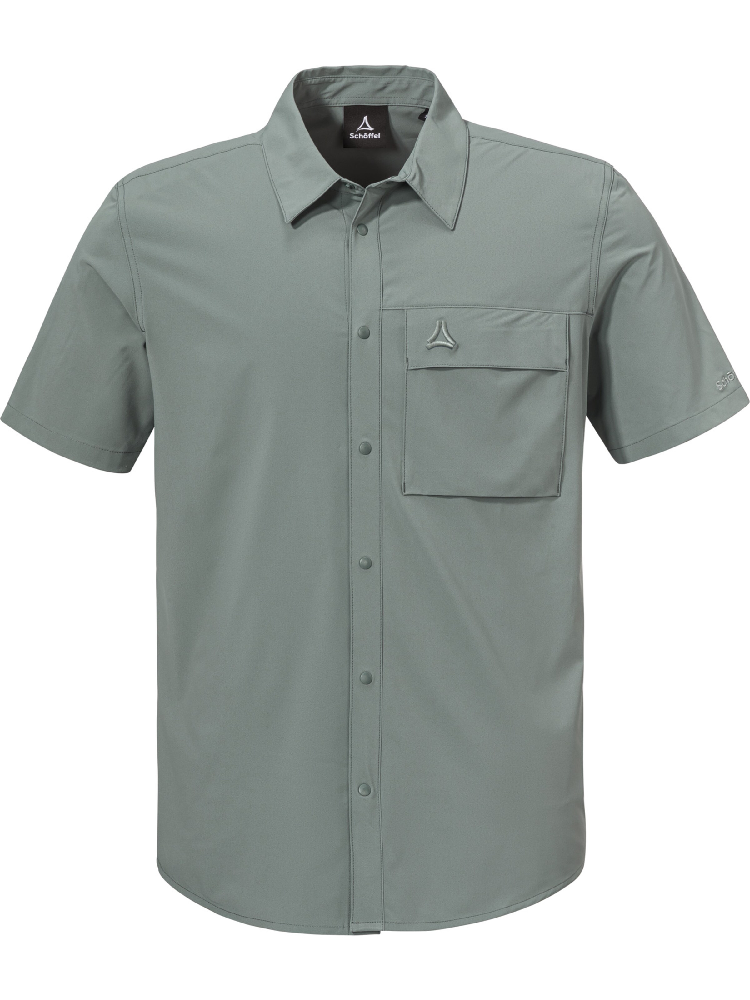 Schöffel Regular Fit Hemd 'Dooser' in Grau: Vorderseite