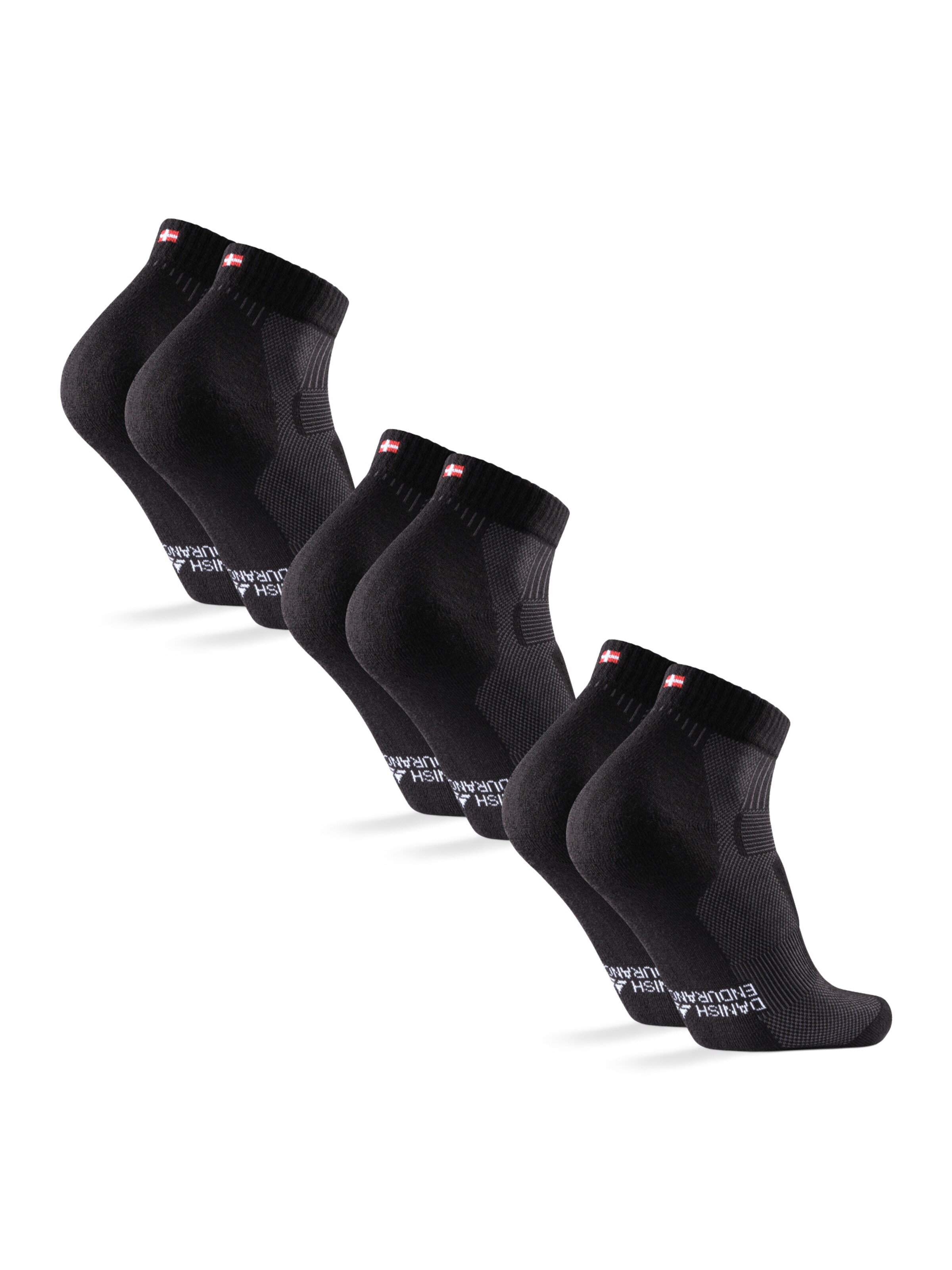 DANISH ENDURANCE Sokker 'Light Hiking Low-Cut' i sort