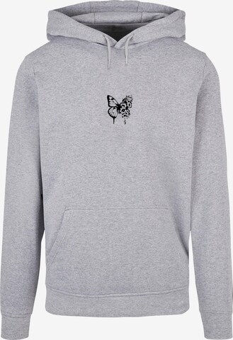 Merchcode Sweatshirt 'Flowers Bloom' in Grey: front