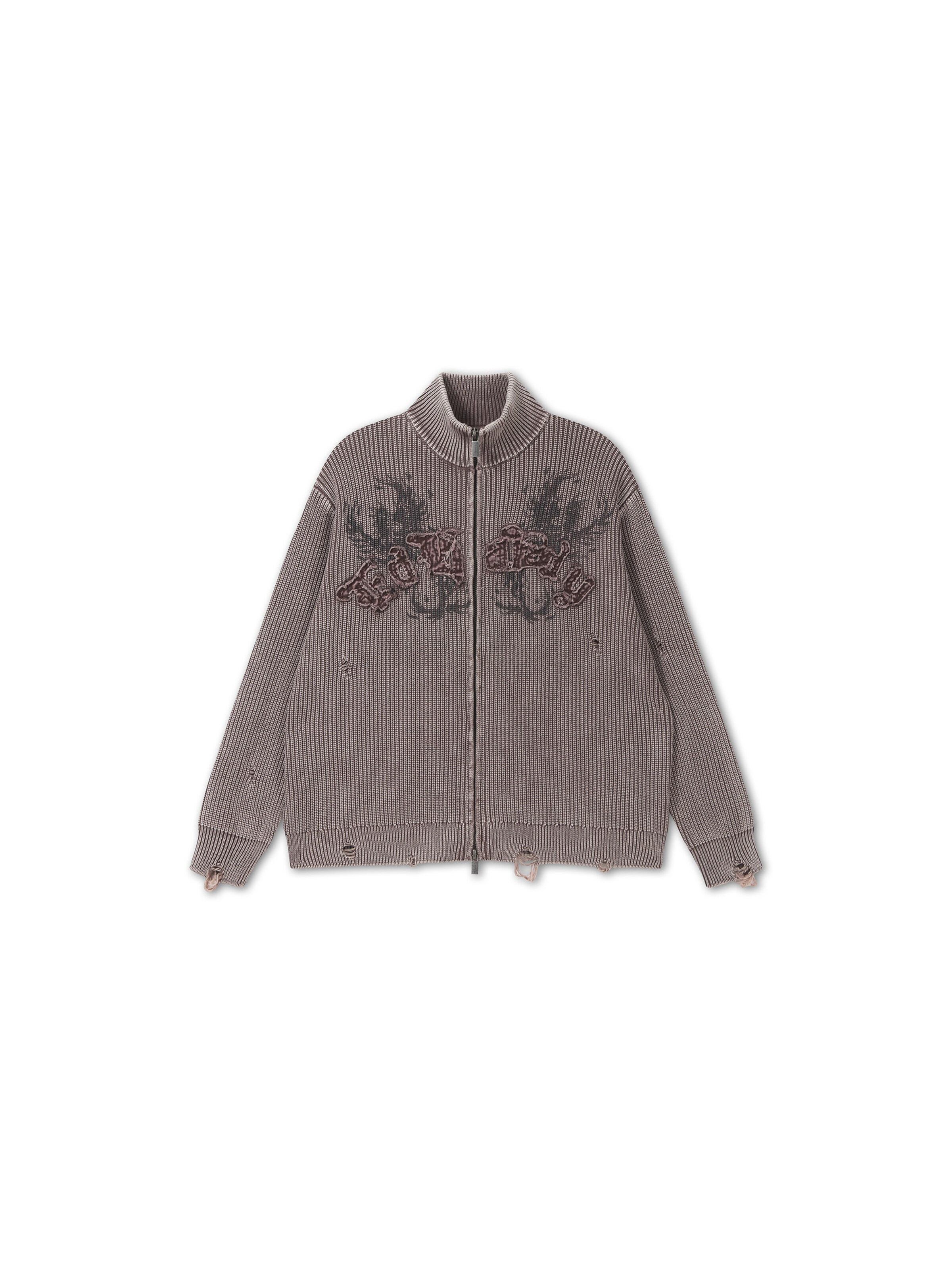 Vestes en maille Ed Hardy en gris : devant