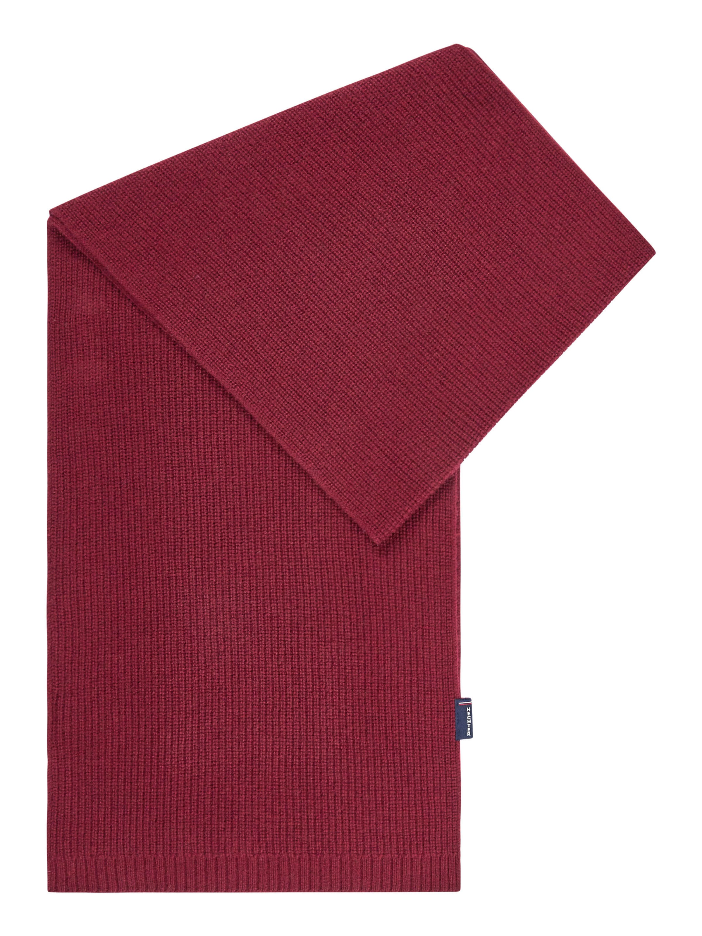 HECHTER PARIS Schal, weich und robust, Strickmuster in Rot: Vorderseite