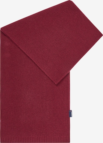 HECHTER PARIS Schal, weich und robust, Strickmuster in Rot: Vorderseite