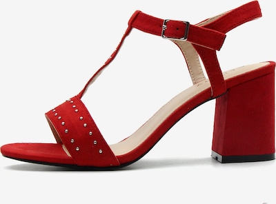 Celena Sandaalit 'Carita' värissä punainen / hopea, Tuotenäkymä