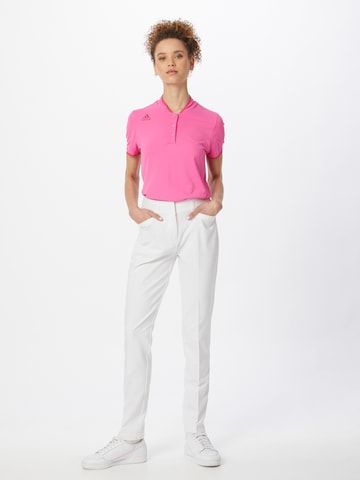 Coupe slim Pantalon de sport ADIDAS GOLF en blanc