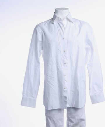 Zegna Button Up Shirt in M in White: front