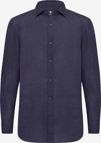 Coupe regular Chemise business Boggi Milano en bleu : devant