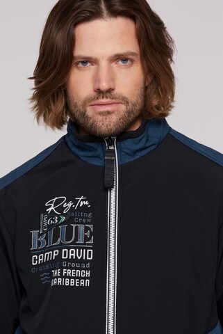 CAMP DAVID Softshelljacke mit Colour-Blocking in Blau