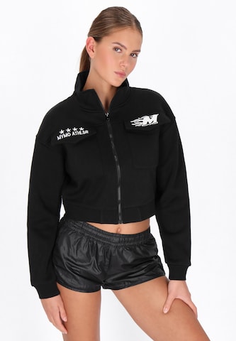 myMo ATHLSR - Sudadera con cremallera en negro: frente