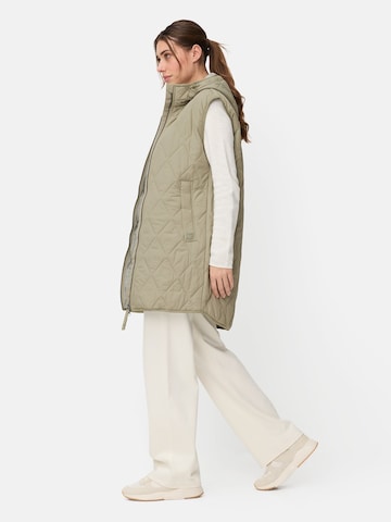 CAMEL ACTIVE Lange Weste mit Kapuze in Grün