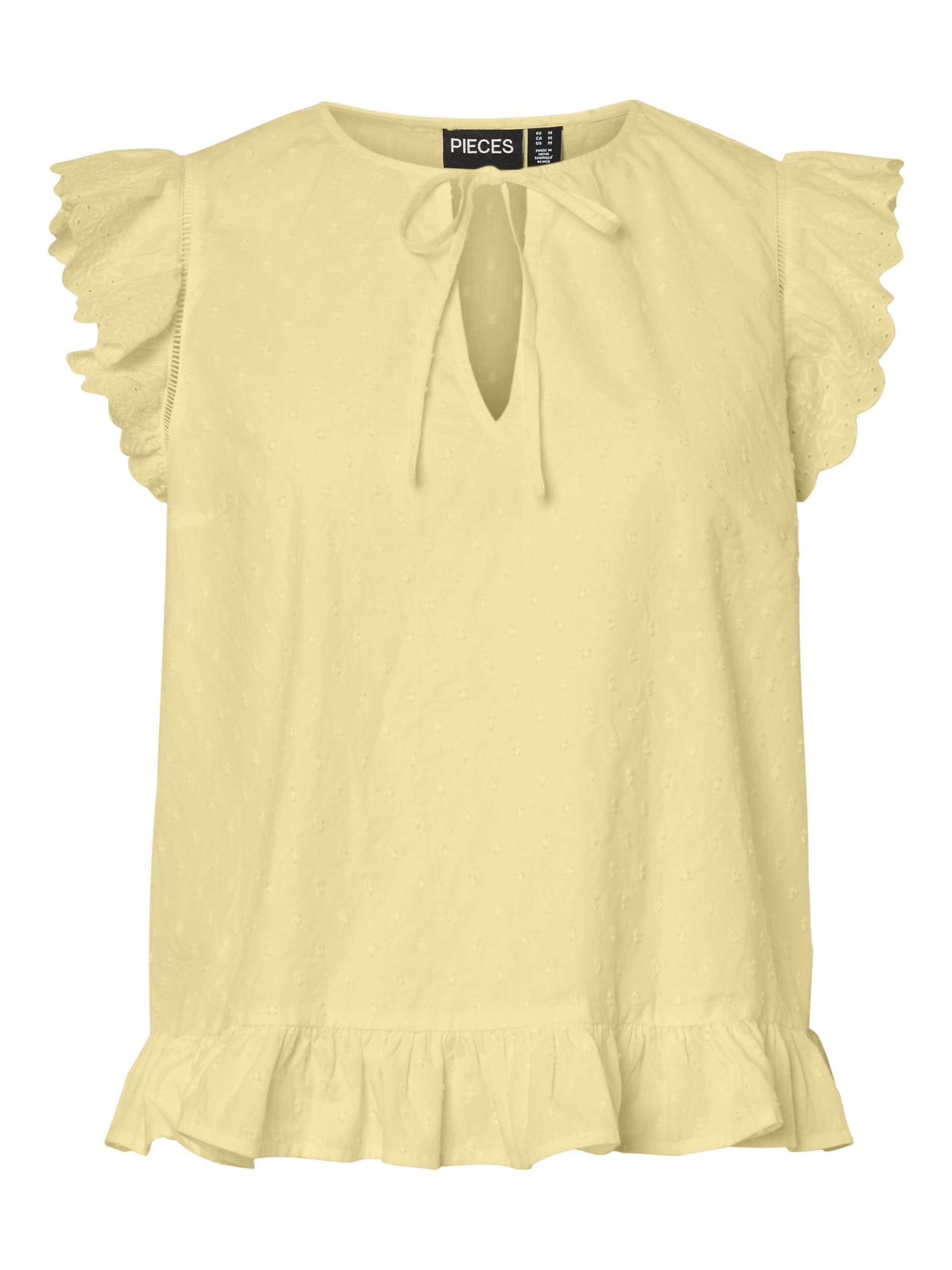 PIECES Blouse in Geel: voorkant