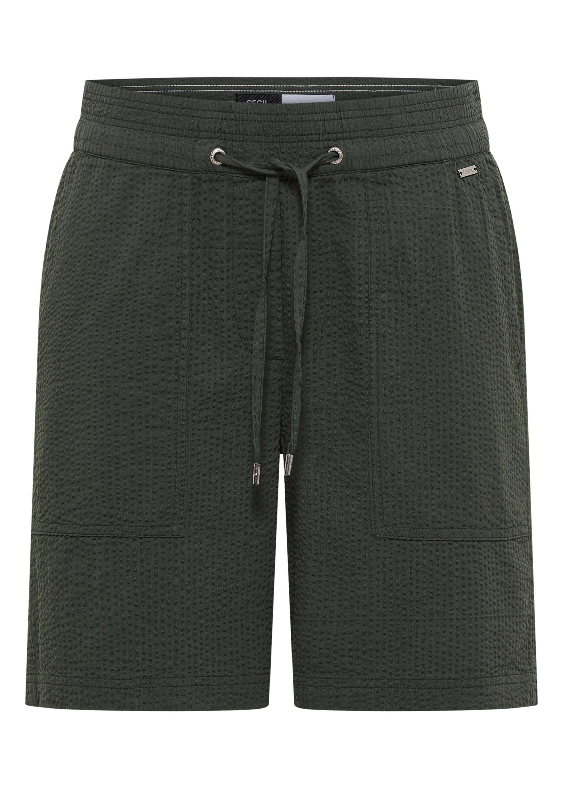 CECIL Loose fit Pants in Green: front
