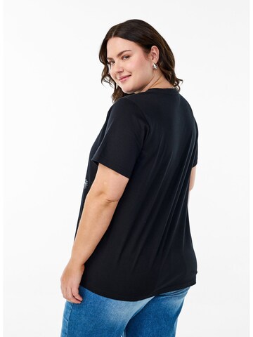 Zizzi T-Shirt 'Sadie' in Schwarz