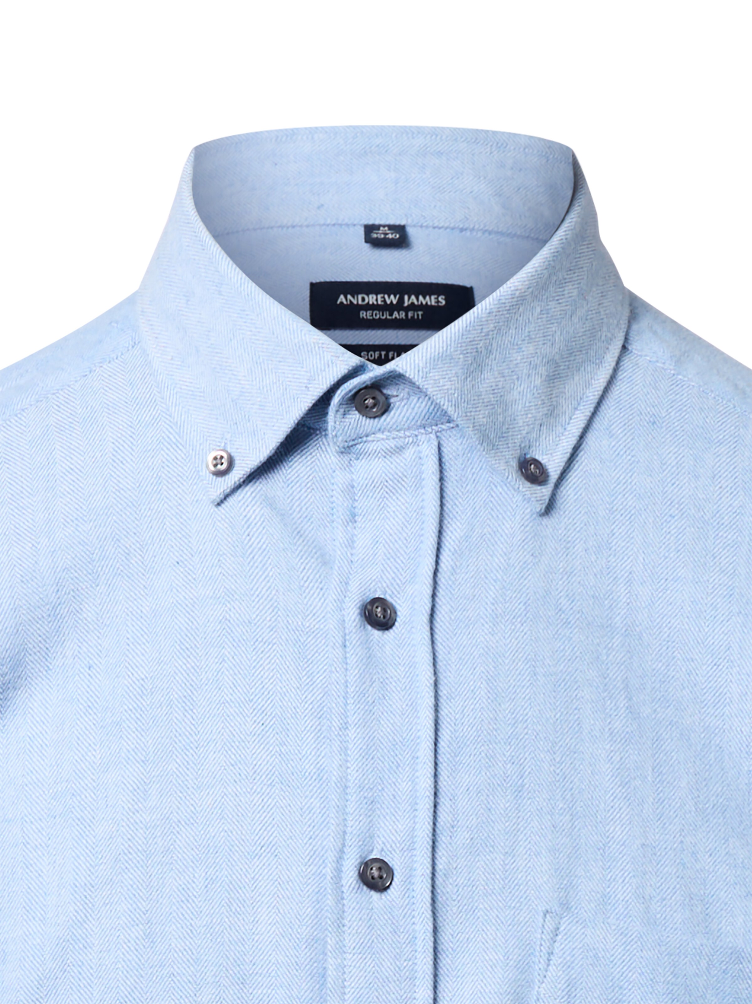 Andrew James Regular fit Button Up Shirt in Blue