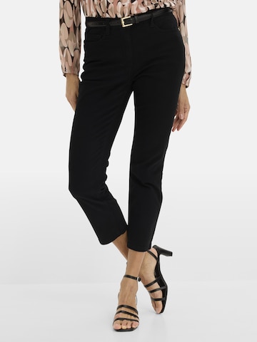 bonprix Slimfit Broek in Zwart: voorkant