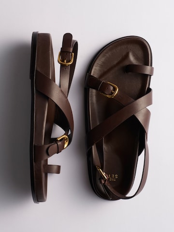 The Set Sandale in Braun