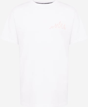 Grimey Shirt 'THE BURN AWAY' in White: front