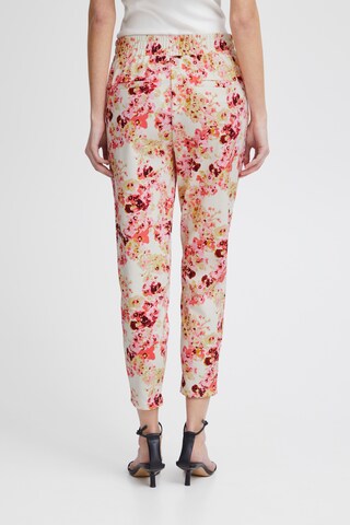 ICHI Tapered Pleat-front trousers 'KATE' in Mixed colours