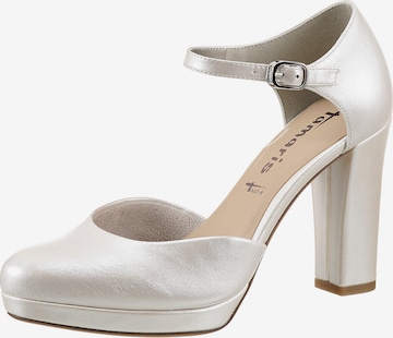 TAMARIS - Sapatos de salto em branco: frente