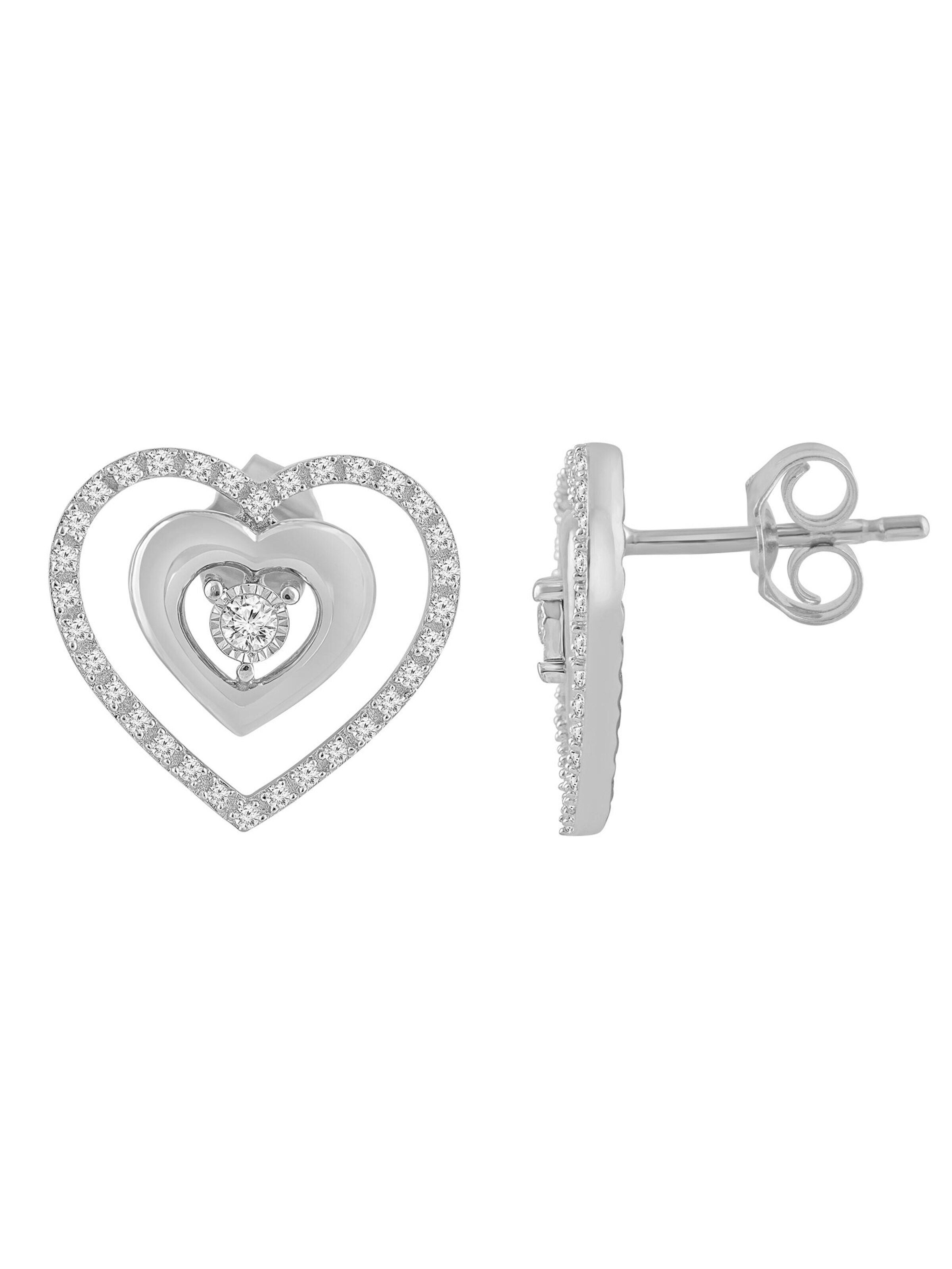 Diamant Exquis - Pendientes en plata
