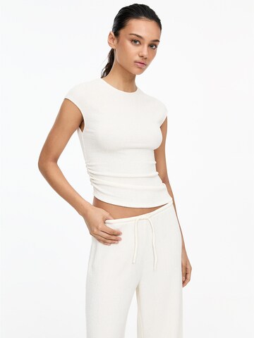 Pull&Bear Shirt in Beige: voorkant