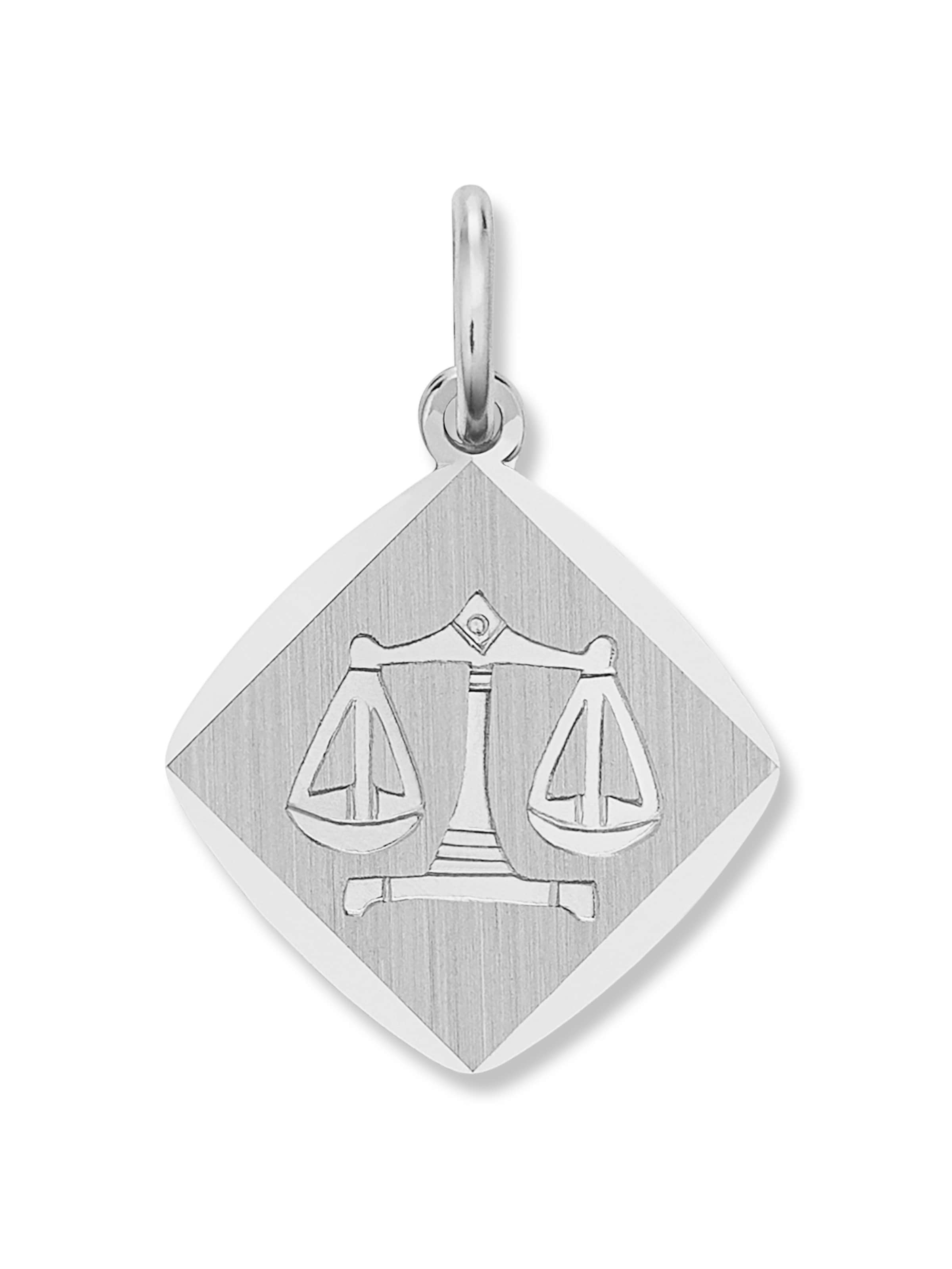 ONE ELEMENT Anhänger 'Waage' in Silber: Vorderseite