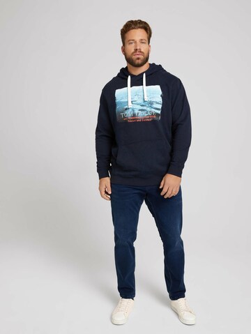 TOM TAILOR Men + Sweatshirt in Blue