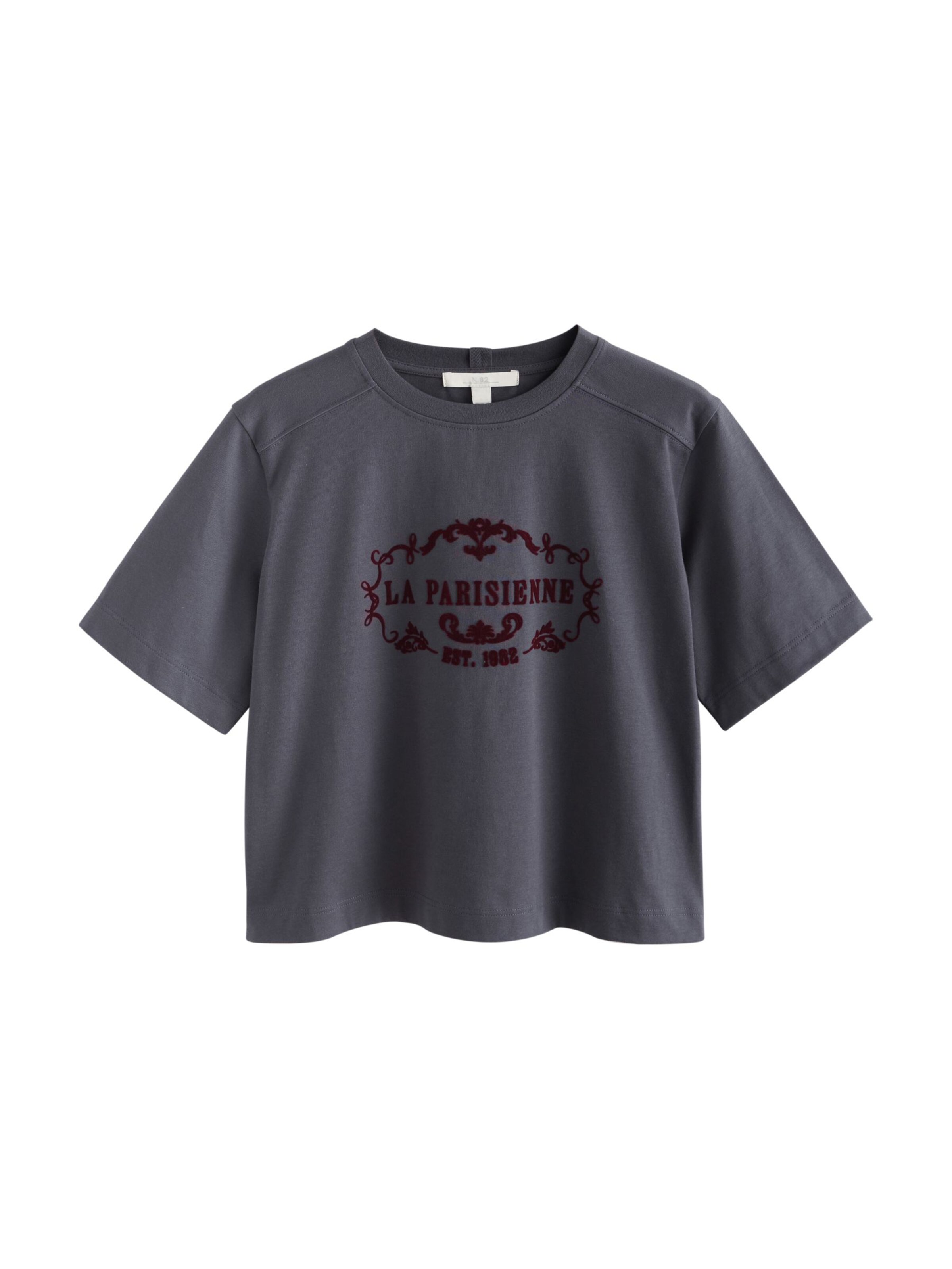 Next T-Shirt in Grau: Vorderseite