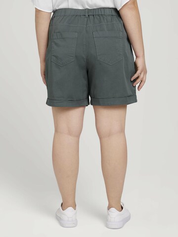 Tom Tailor Women + جينز واسع سراويل بلون أخضر