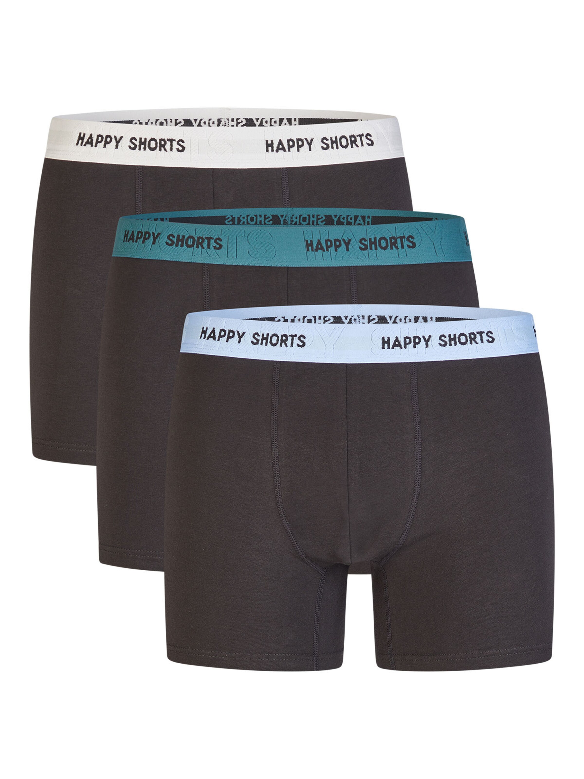 Happy Shorts Boxershorts in Zwart: voorkant